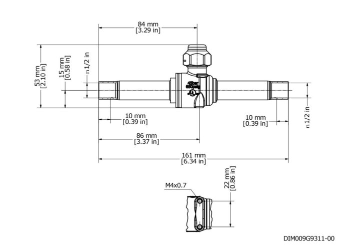 Válvula bola GBC-12S 1/2" Danfoss