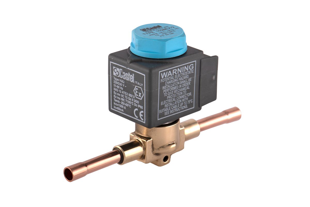 Válvula SOLE 1/4"SOLDAR 220V A2L c/bobina HF2 Castel