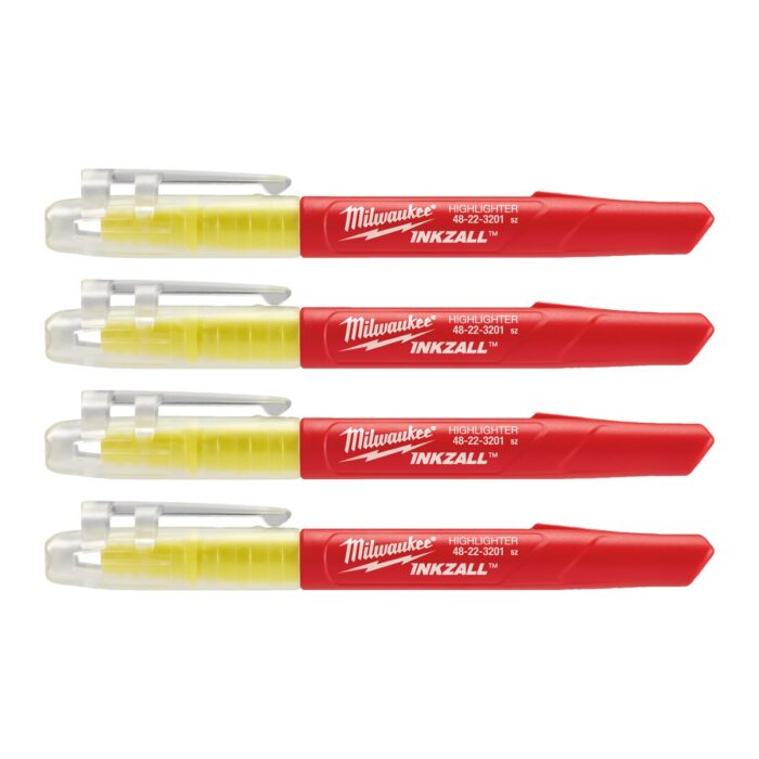 Marcador fluorescente amarillo - 5uds Milwaukee