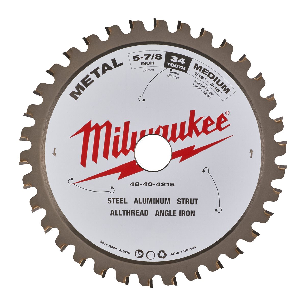 Disco Sierra Circular para metal 135x20x1,6x30 - HD18MS Milwaukee