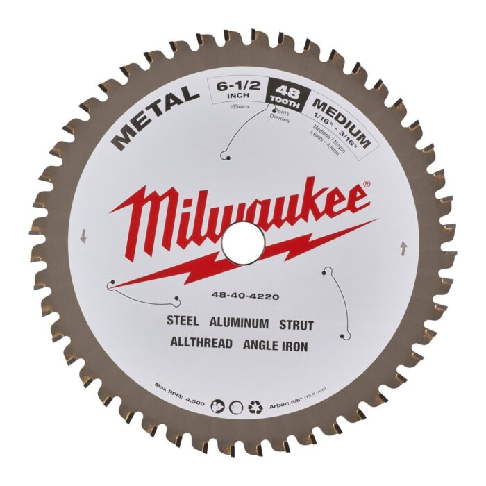 Disco Sierra Circular para metal 165x5/8"x1,6x48 Milwaukee