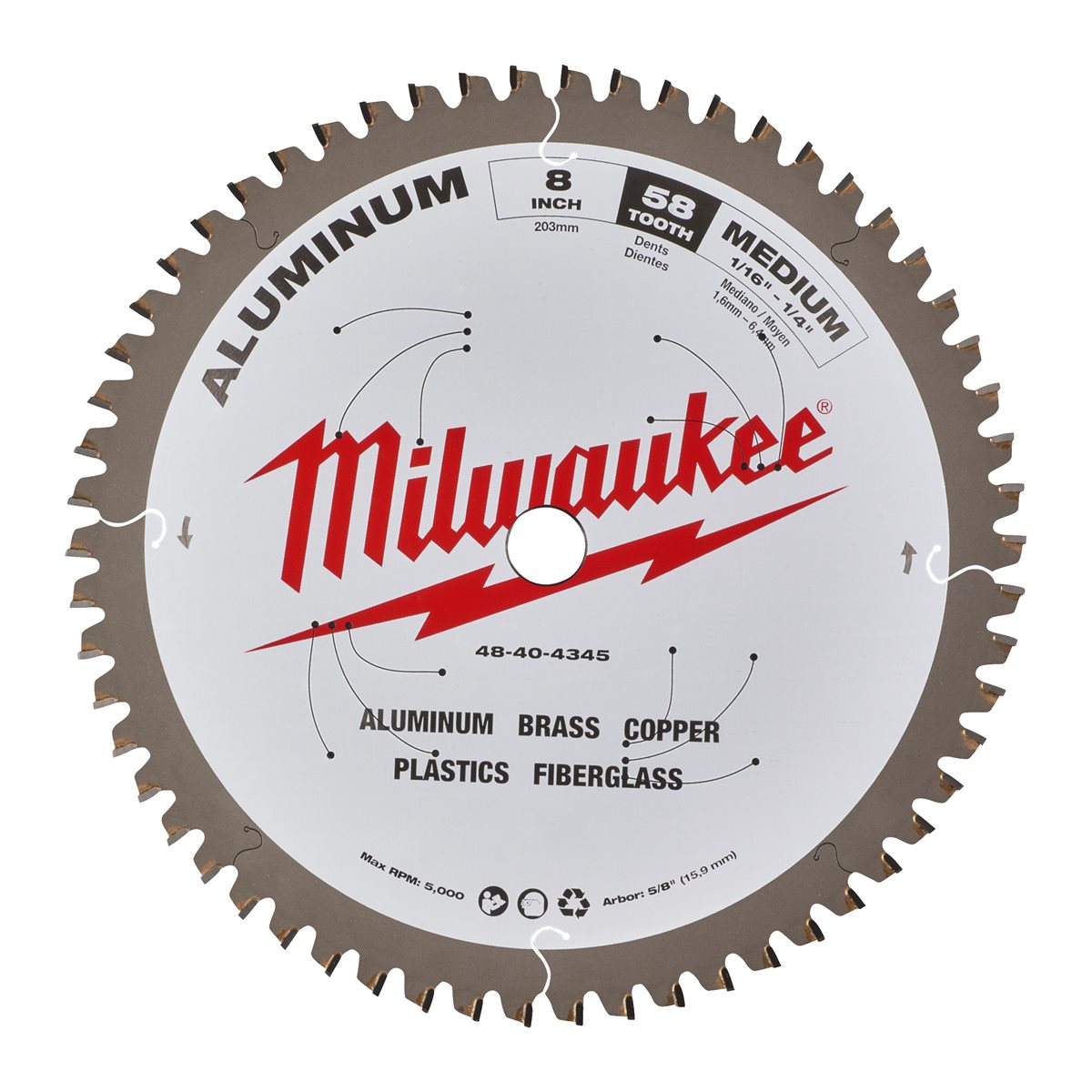 Disco sierra circ. aluminio Milwaukee