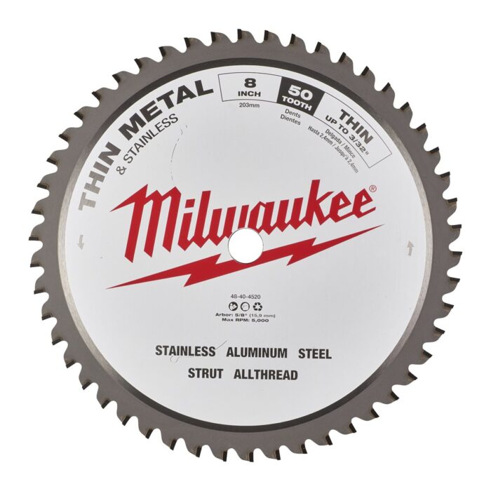 Disco sierra circular 203X15,87X1,80 50Z meta Milwaukee
