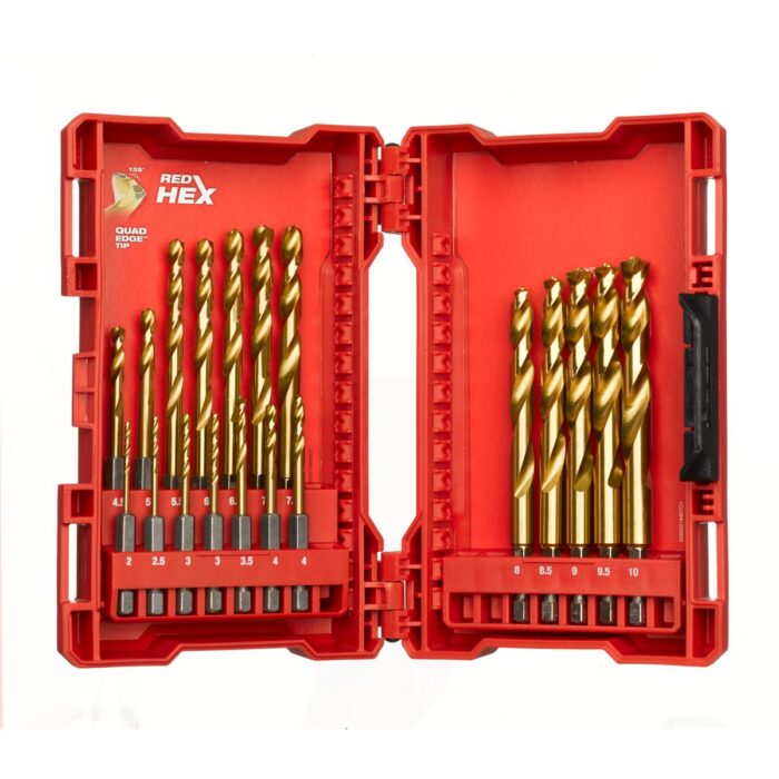 Estuche de 19 brocas hss-g TIN Milwaukee