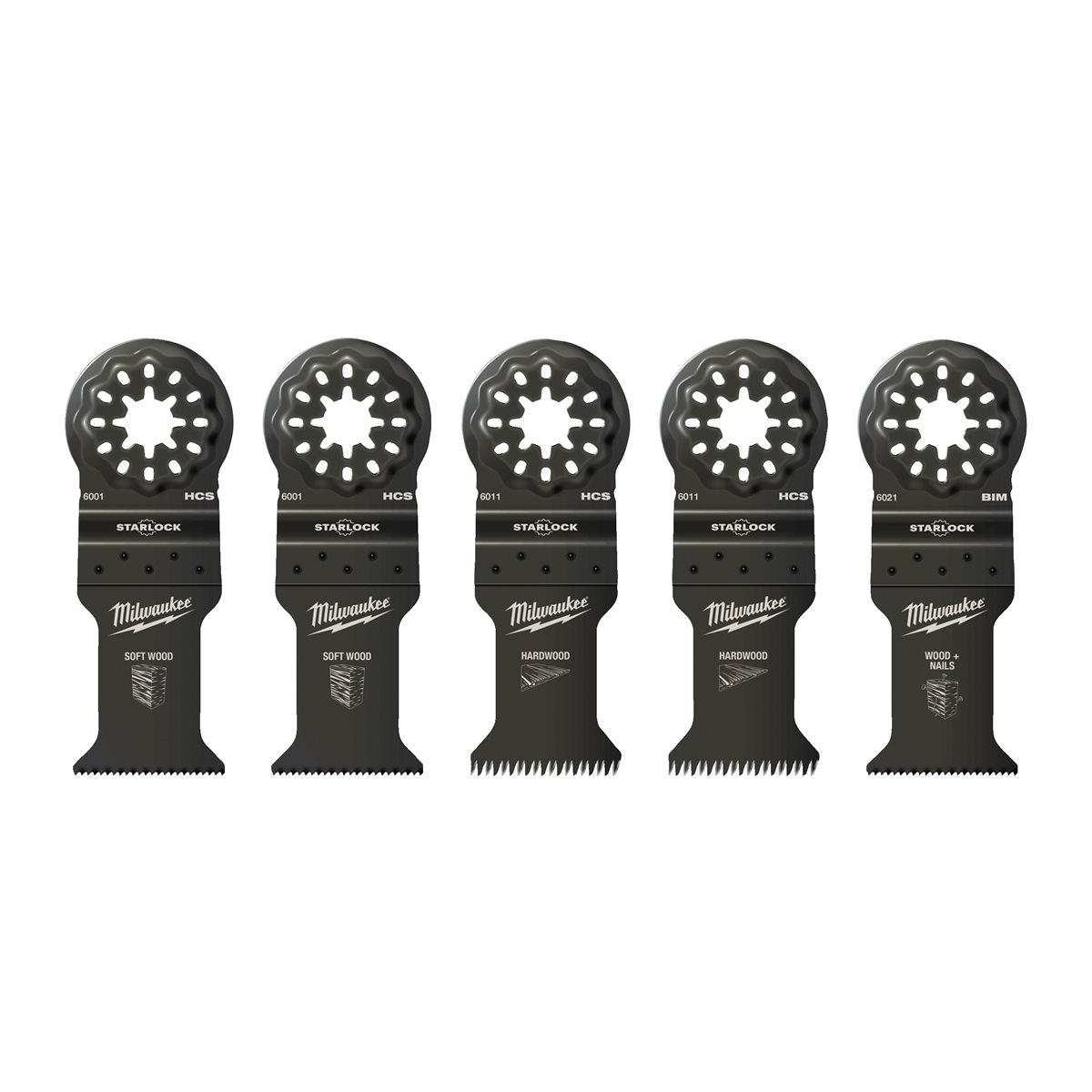 Conjunto de 5 cuchillas SL en blíster - madera Milwaukee