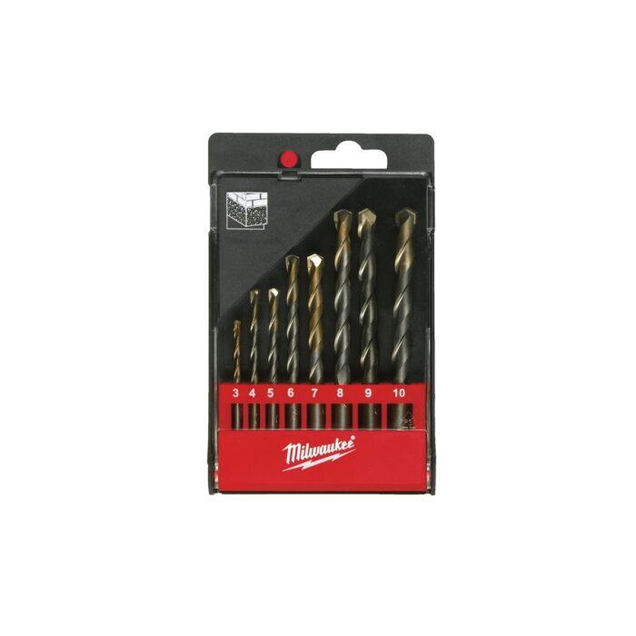 Estuche 8 brocas de pared/piedra Milwaukee