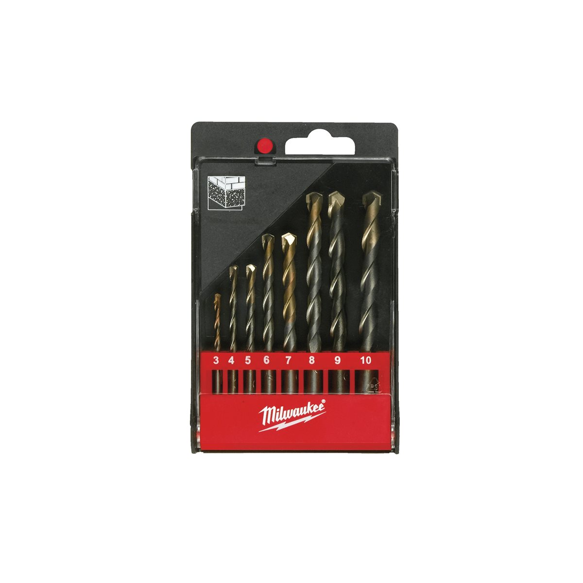 Estuche 8 brocas de pared/piedra Milwaukee