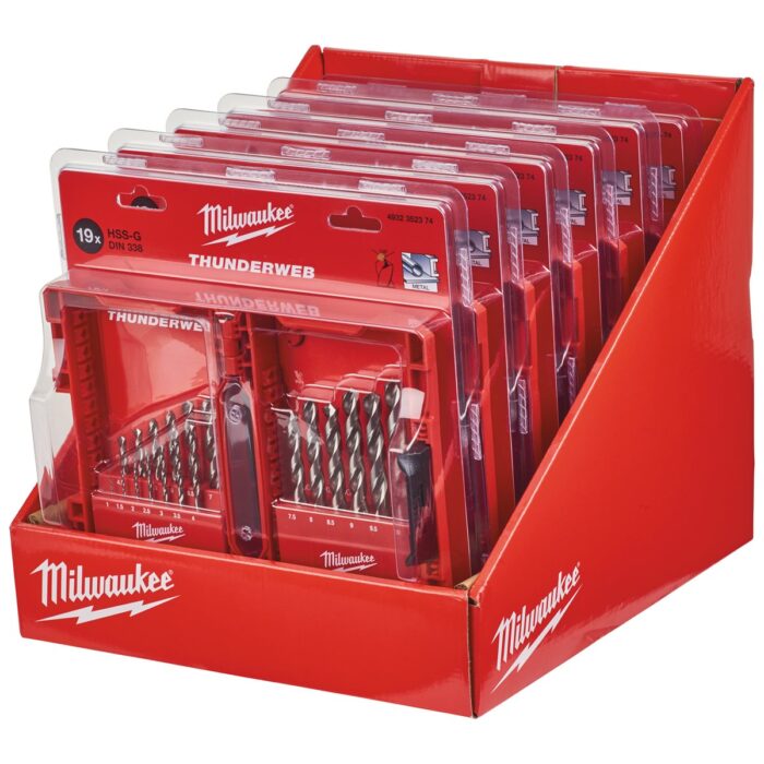 Estuche 19 brocas para metal HSS Milwaukee