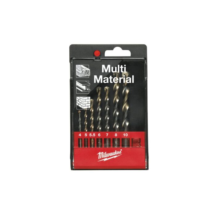 Estuche brocas multimaterial 7 piezas Milwaukee
