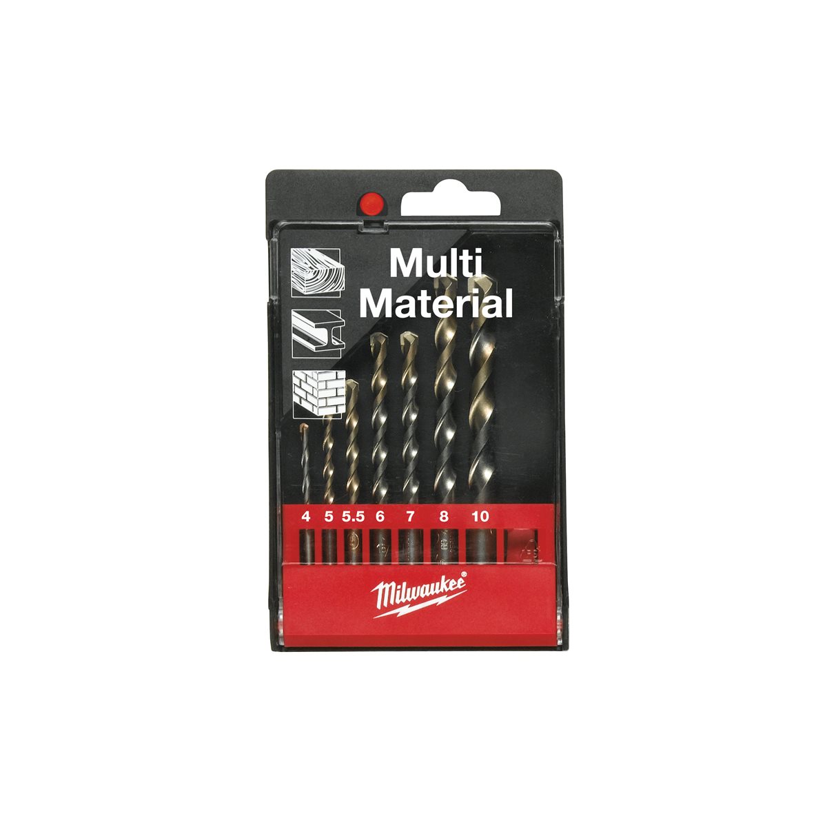 Estuche brocas multimaterial 7 piezas Milwaukee