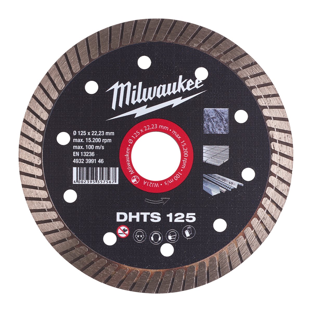 Disco diamante TURBO Extrafino - DHTS 125mm 1'2mm Milwaukee