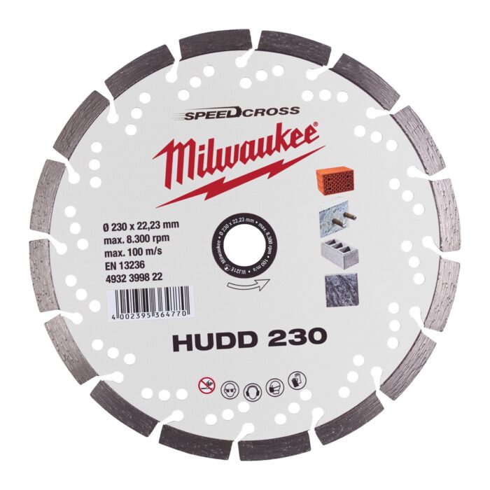 Disco diamante SPEEDCROSS Mat.Duros - HUDD 230mm Milwaukee