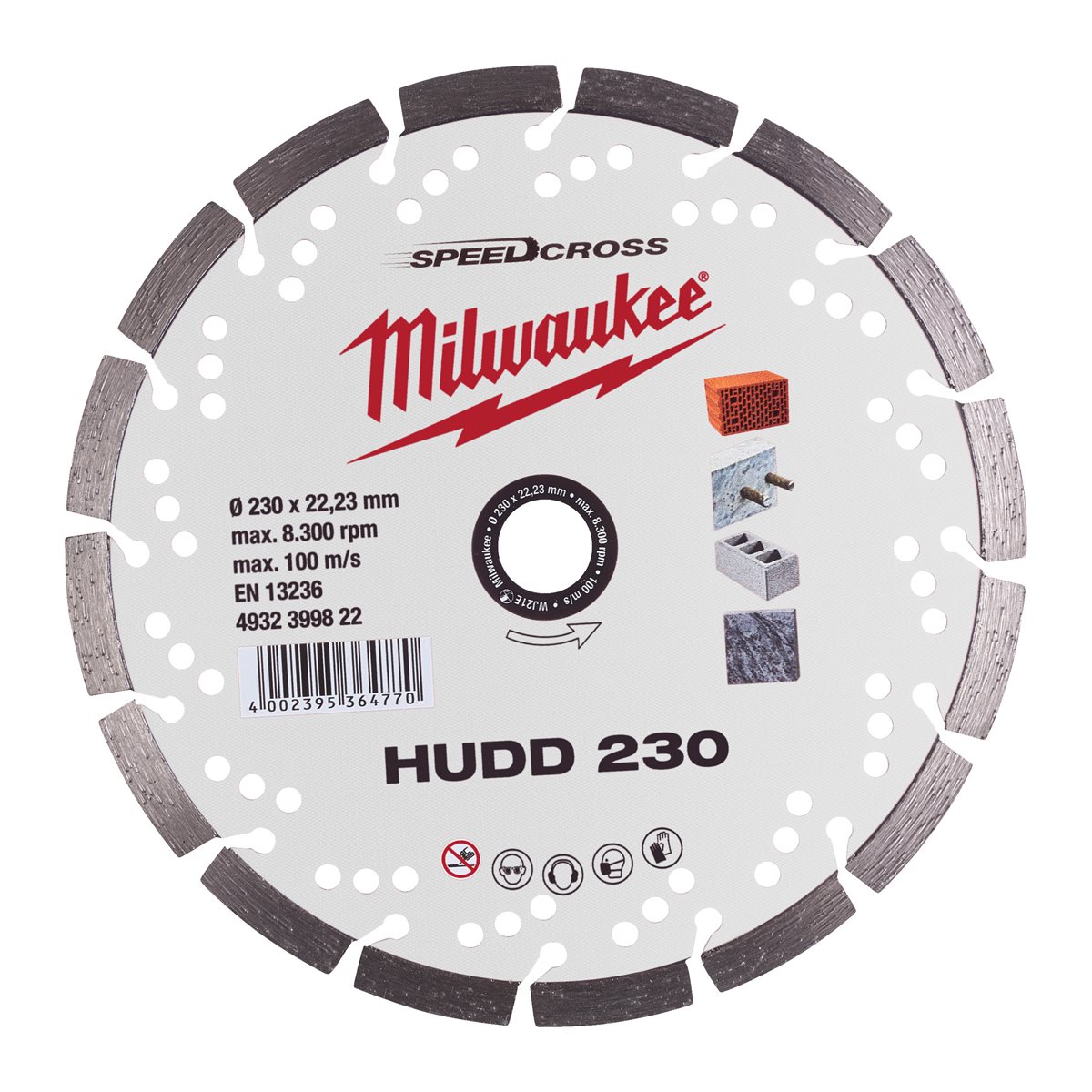 Disco diamante SPEEDCROSS Mat.Duros - HUDD 230mm Milwaukee