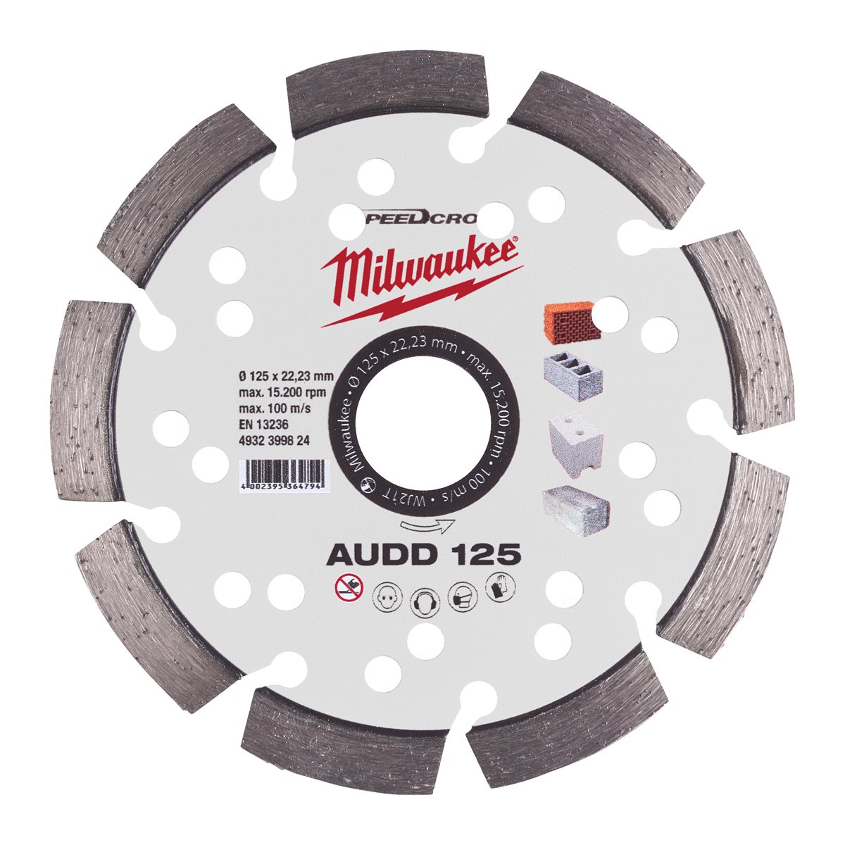 Disco diamante SPEEDCROSS Mat.Abrasivos - AUDD 125mm Milwaukee