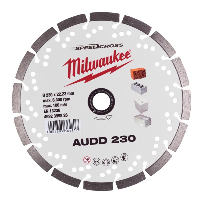 Disco diamante SPEEDCROSS Mat.Abrasivos - AUDD 230mm Milwaukee