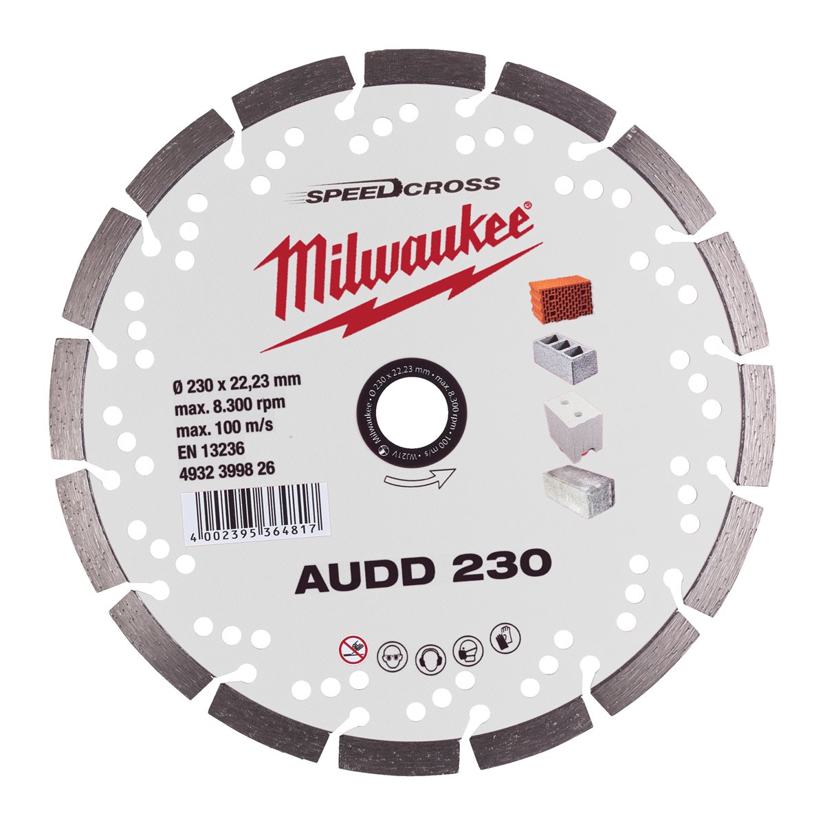 Disco diamante SPEEDCROSS Mat.Abrasivos - AUDD 230mm Milwaukee