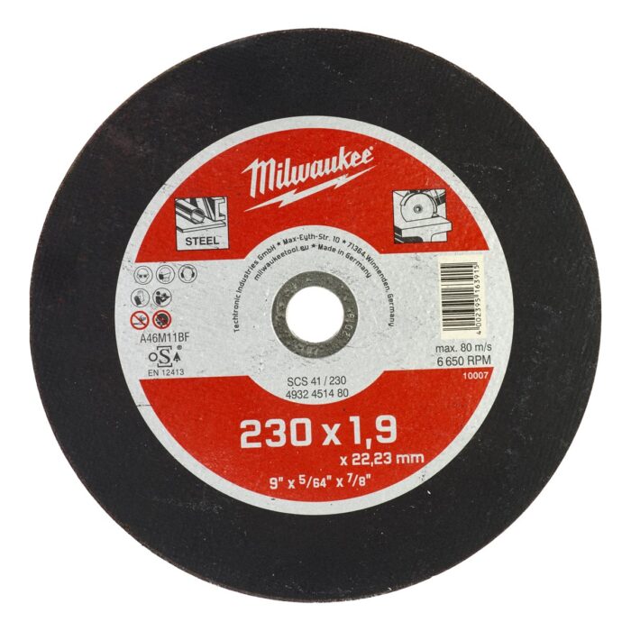 Disco Contractor 230 x 1,9mm (Pedir en múltiplos de 25uds) Milwaukee