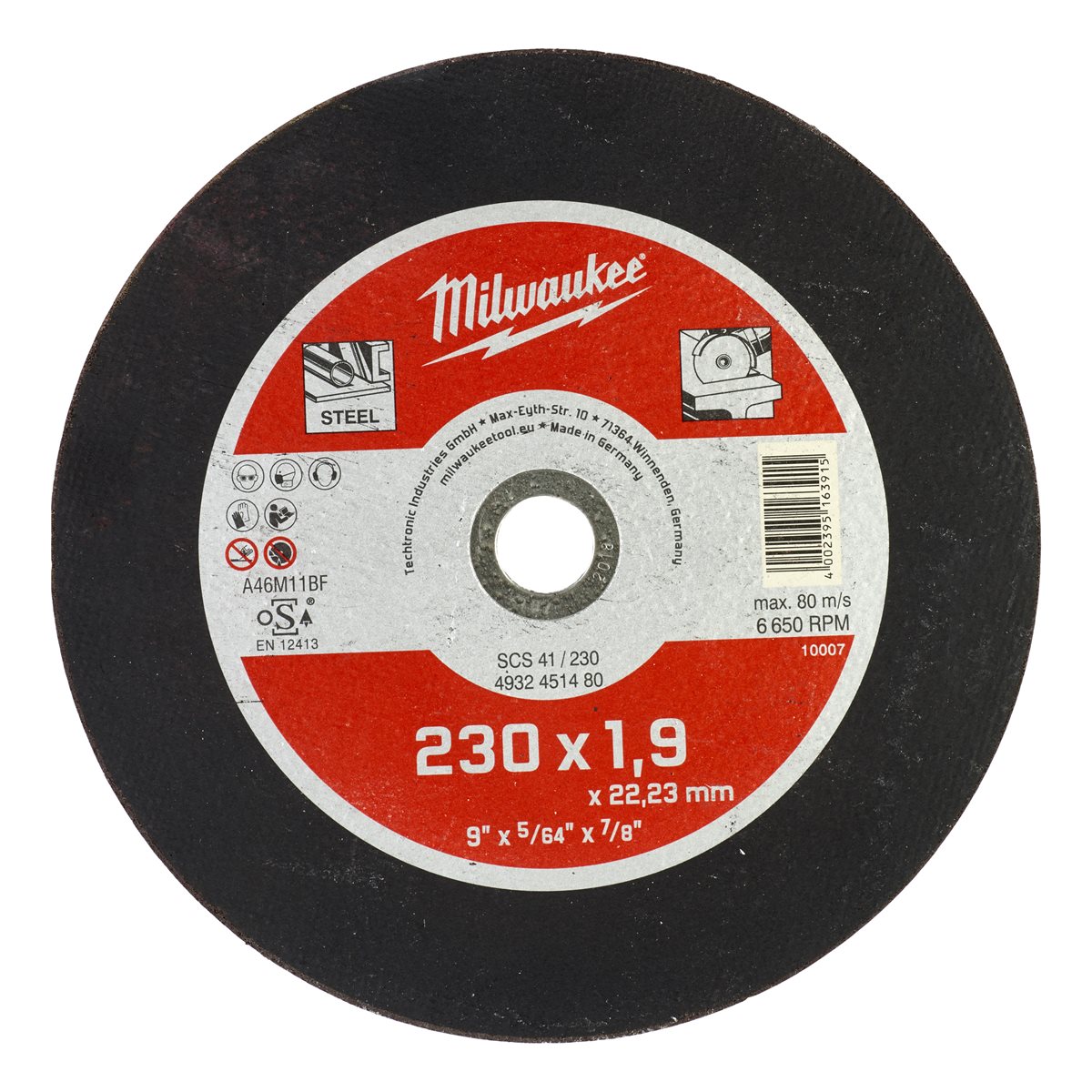 Disco Contractor 230 x 1,9mm (Pedir en múltiplos de 25uds) Milwaukee