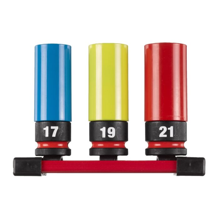 Juego 3 vasos imp. para llantas de 1/2" Milwaukee