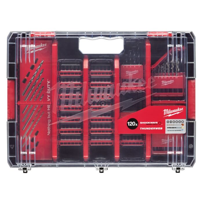 Organizador apilable 120 accesorios Milwaukee
