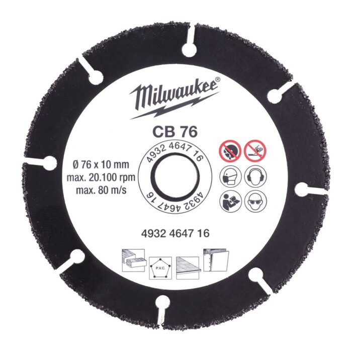 Disco con grano de TCT de 76mm Milwaukee