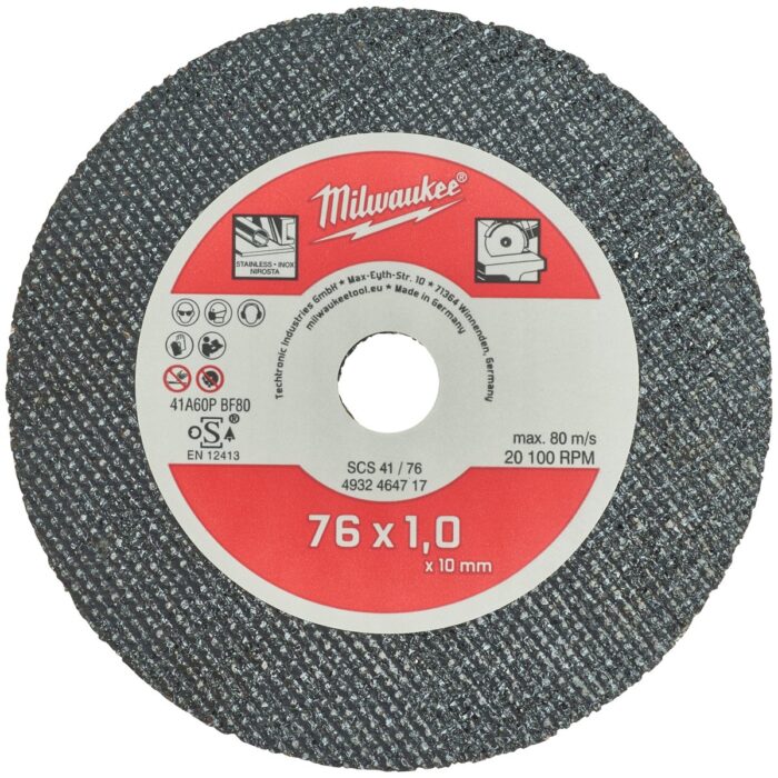 Disco de corte abrasivo de 76mm - 5uds Milwaukee