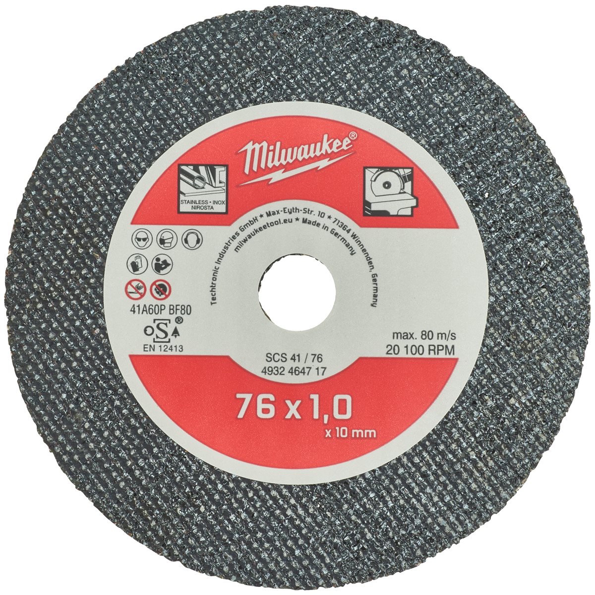 Disco de corte abrasivo de 76mm - 5uds Milwaukee