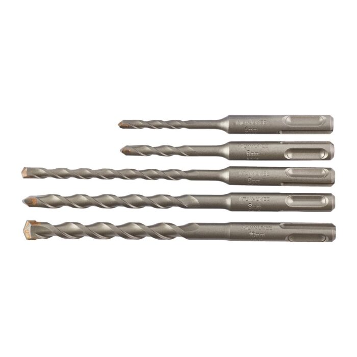 Estuche de plástico de 5 brocas SDS-Plus 2 Contractor Milwaukee