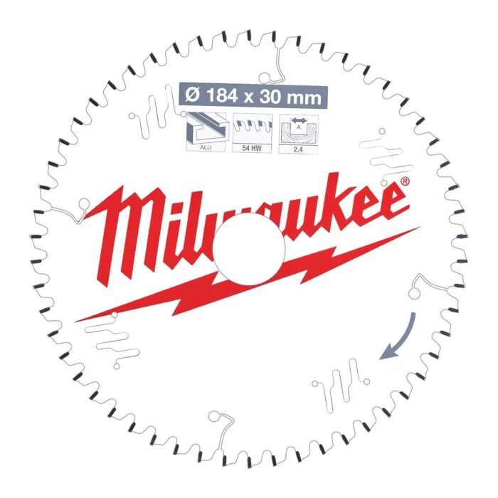 Disco Sierra Circular para aluminio 184x30x2,4x54 TF Milwaukee