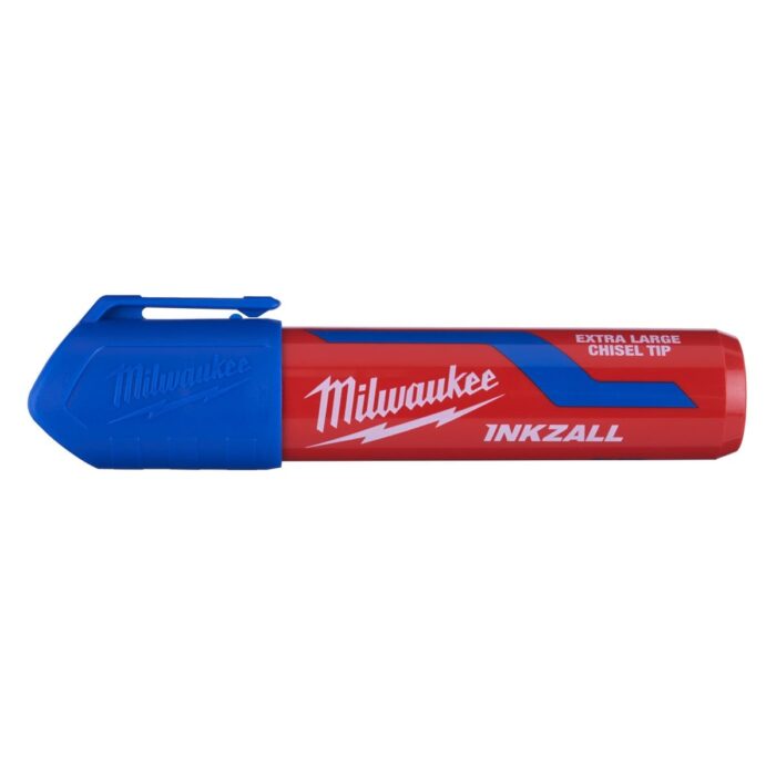 Caja de 12 marcadores con punta cincelada XL azul 14mm (pedir en múltiplos de 12uds) Milwaukee