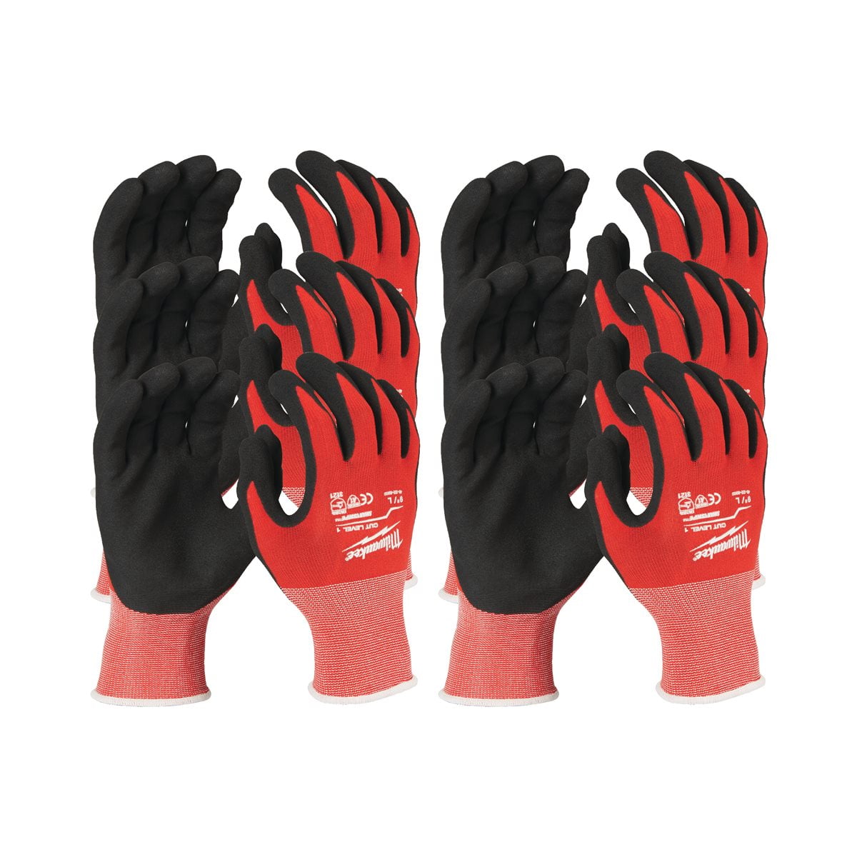 Guantes anticorte nitrilo nivel A - L / 9 - Pack de 12 pares Milwaukee