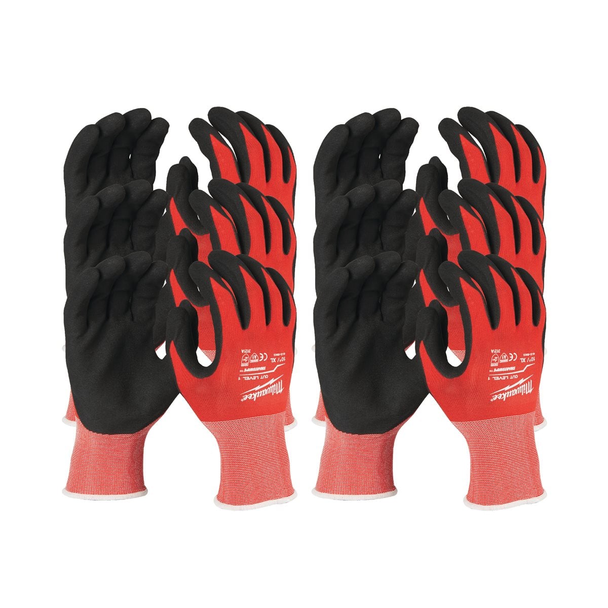 Guantes anticorte nitrilo nivel A - XL / 10 - Pack de 12 pares Milwaukee