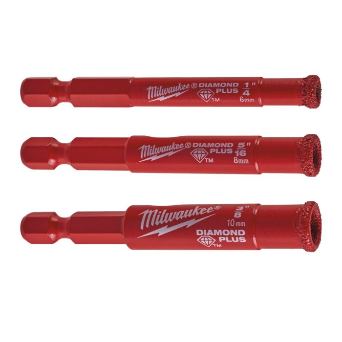 Blister con 3 brocas diamond plus Milwaukee