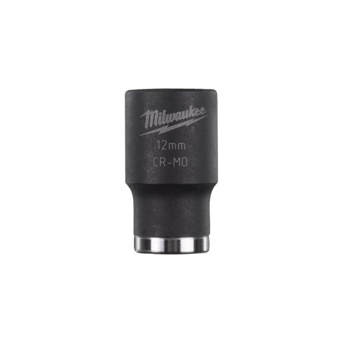 Llave de VASO 12mm shockwave 1/2" corto Milwaukee