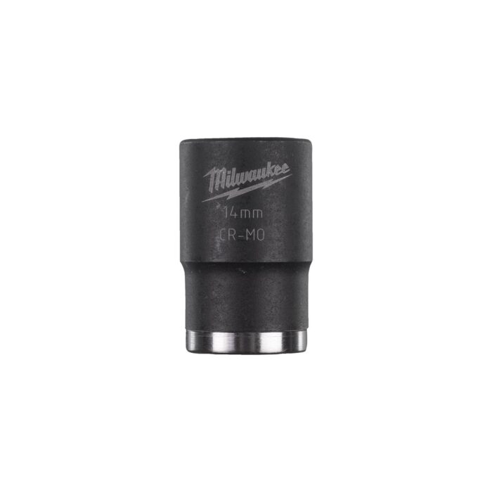 Llave de VASO 14mm shockwave 1/2" corto Milwaukee
