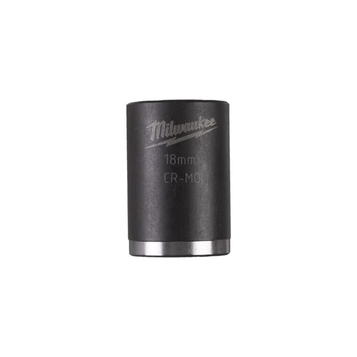 Llave de VASO 18mm shockwave 1/2" corto Milwaukee