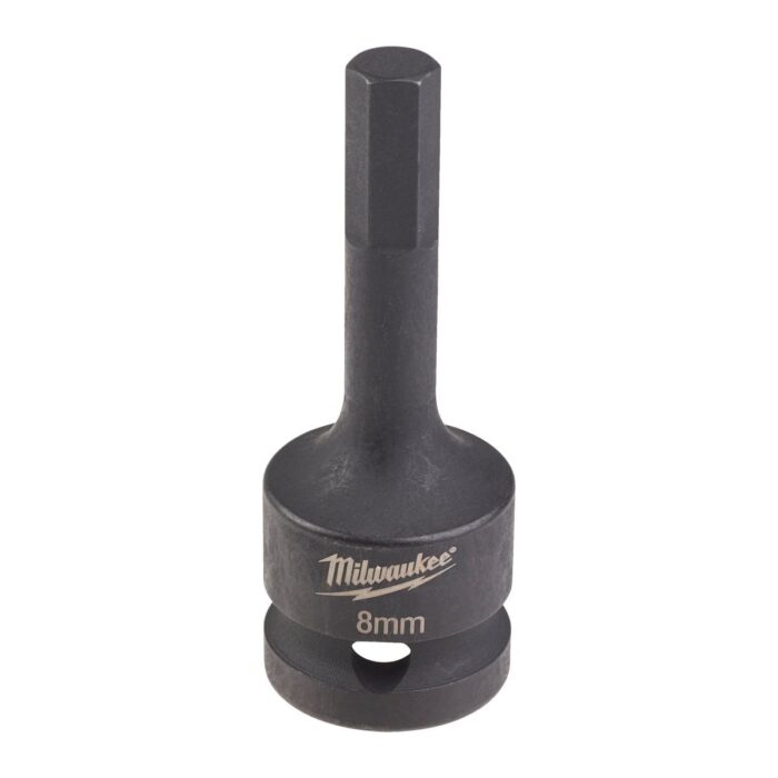 Vaso de impacto 1/2" macho corto Hex 8 Milwaukee