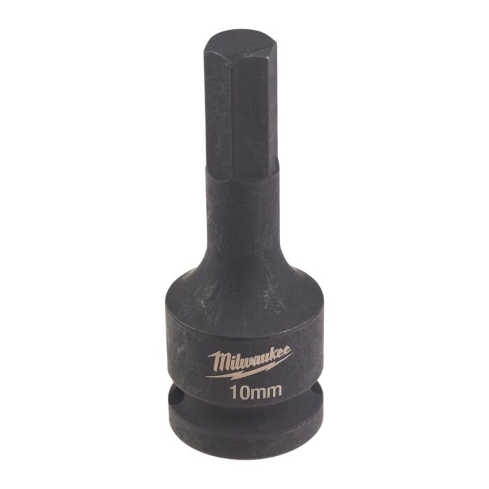 Vaso de impacto 1/2" macho corto Hex 10 Milwaukee