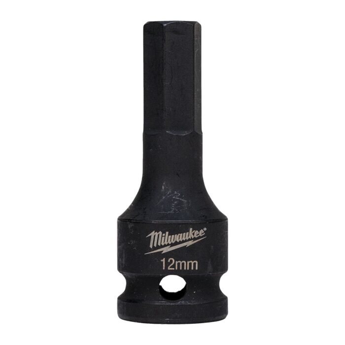 Vaso de impacto 1/2" macho corto Hex 12 Milwaukee