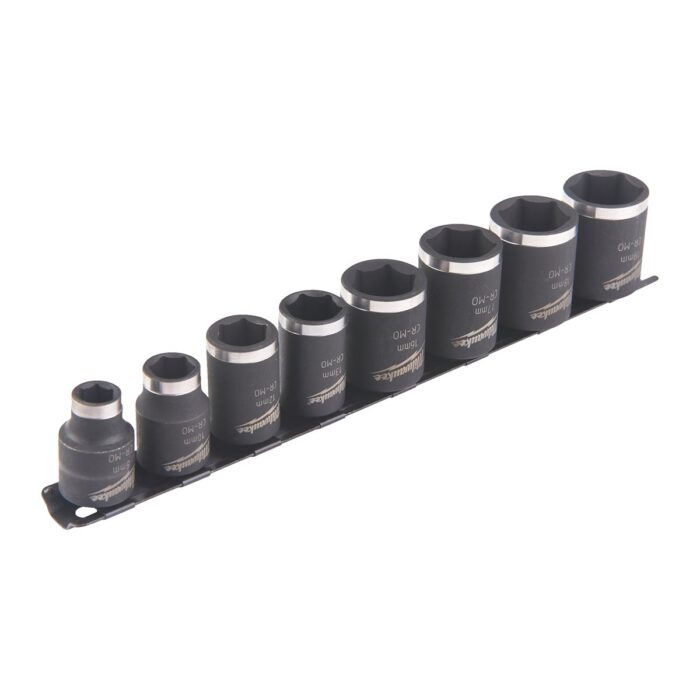 Vasos cortos shockwave 3/8" Milwaukee