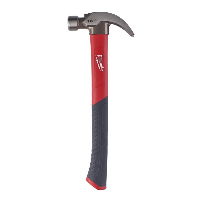 Martillo de uñas curvas y mango de fibra de vidrio 450g Milwaukee