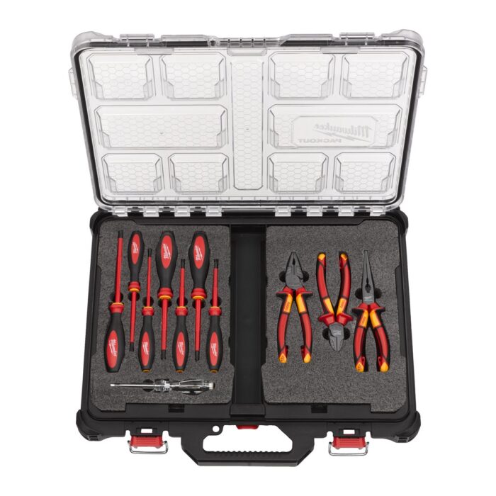 Packout con set de dest. y alicates vde Milwaukee