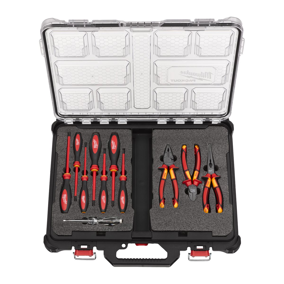 Packout con set de dest. y alicates vde Milwaukee