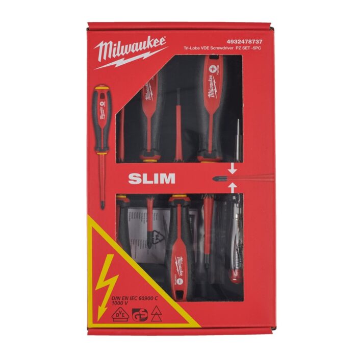Juego de 5 destornilladores Trilobe VDE Slim Milwaukee