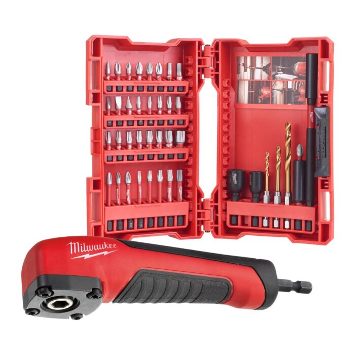 Estuche 40 puntas y brocas c/ adaptador ang. Milwaukee