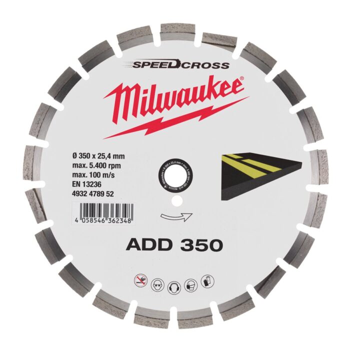 Disco diamante SPEEDCROSS Asfalto - ADD 350mm Milwaukee