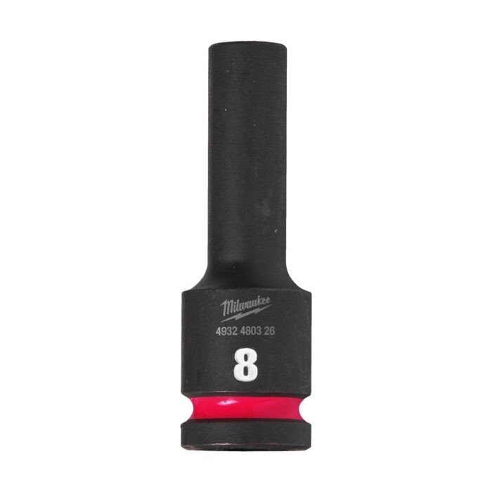 Vaso de impacto 1/2" largo 8mm Milwaukee