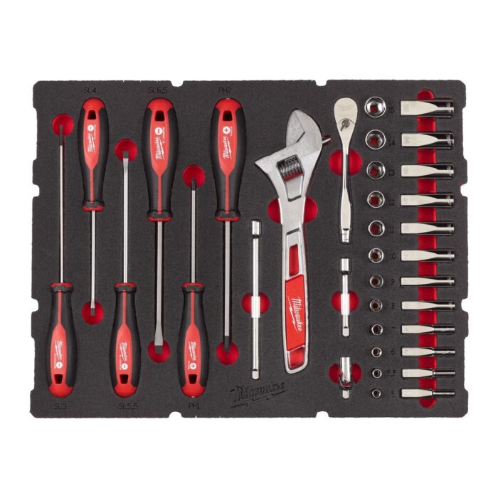 Espuma PACKOUT™ 3 (vasos de 1/4" y destornilladores) Milwaukee