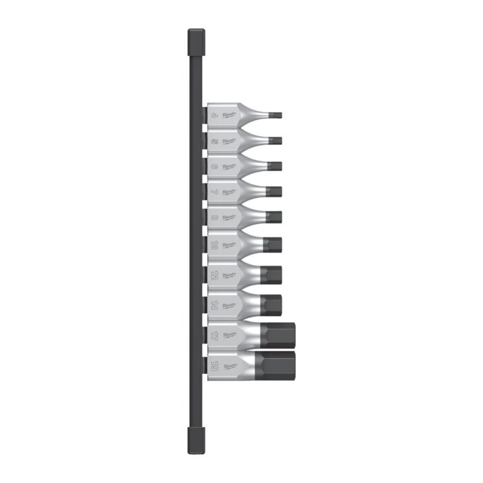 Juego de 10 vasos destornilladores de 1/2" hex. Milwaukee