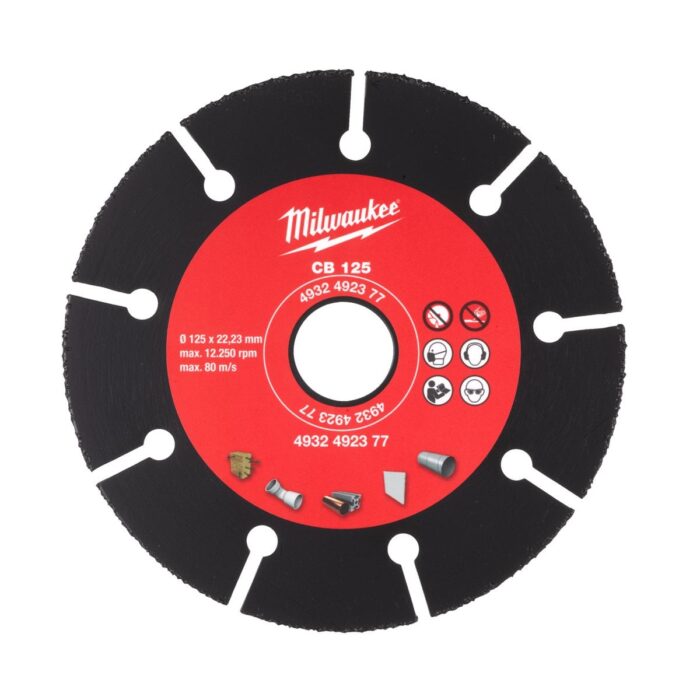 Disco de CARBURO 125mm Milwaukee